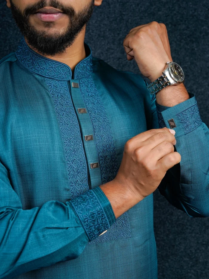 Eid Collection Cuff Hata Embroidery Panjabi - Image 2